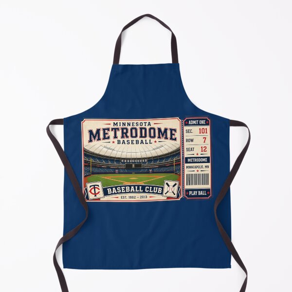 Item preview, Minnesota Metrodome Vintage Ticket Poster Retro Baseball Stadium Art Minneapolis Dome Baseball Club designed and sold by GhostDawgs.
