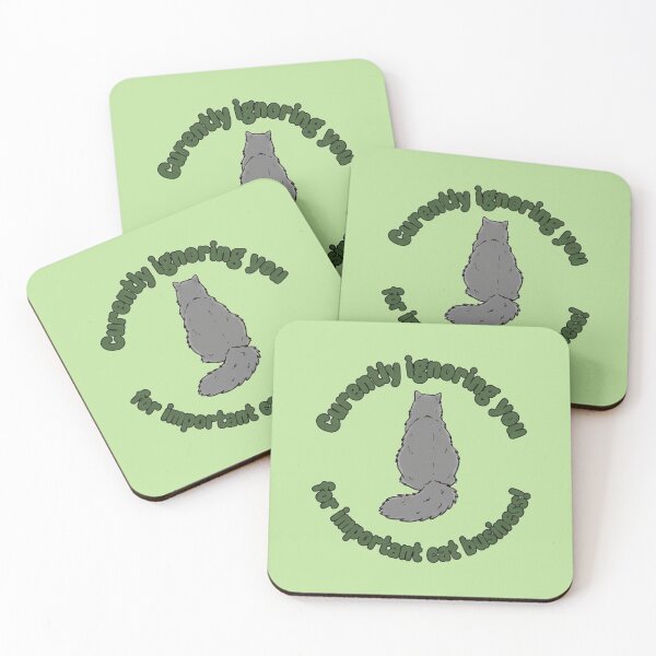 Item preview, Martin the Cat - Curently Ignoring You For Important Cat Business Funny Sarcastic Quote - Grey Cat designed and sold by naughty-raccoon.