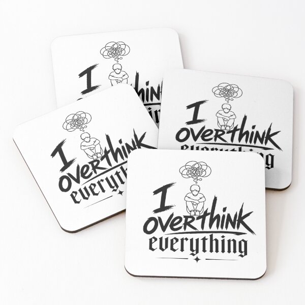 Item preview, I Overthink Everything – Bold Minimal Typography Graphic Tee designed and sold by Newthingzy.