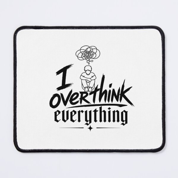 Item preview, I Overthink Everything – Bold Minimal Typography Graphic Tee designed and sold by Newthingzy.