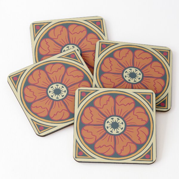 Item preview, Heritage Rosette in Terracotta Heart designed and sold by rabbiedee.