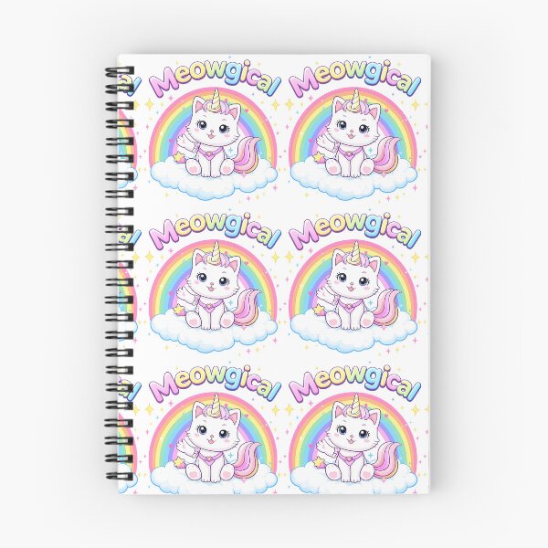 Item preview, Meowgical Cat Unicorn Shirt – Cute Kawaii Rainbow Kitty Unicorn Design designed and sold by Clothes With Smiling Animals Walt Gral.