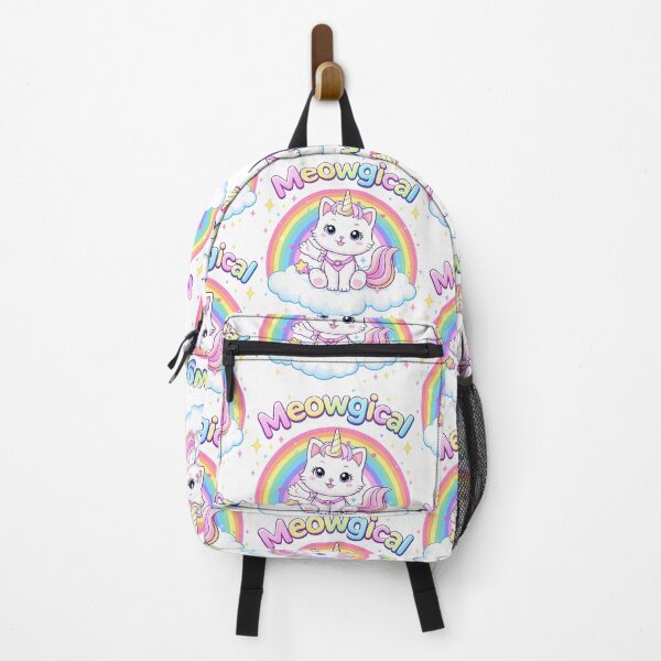 Item preview, Meowgical Cat Unicorn Shirt – Cute Kawaii Rainbow Kitty Unicorn Design designed and sold by Clothes With Smiling Animals Walt Gral.