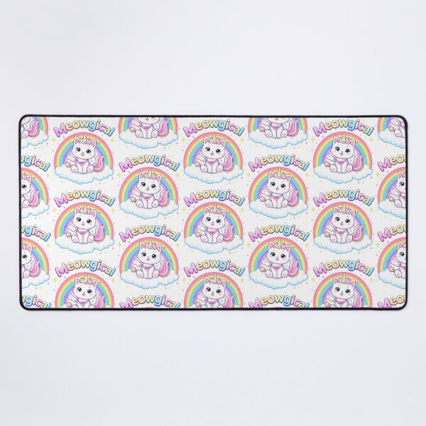 Item preview, Meowgical Cat Unicorn Shirt – Cute Kawaii Rainbow Kitty Unicorn Design designed and sold by Clothes With Smiling Animals Walt Gral.