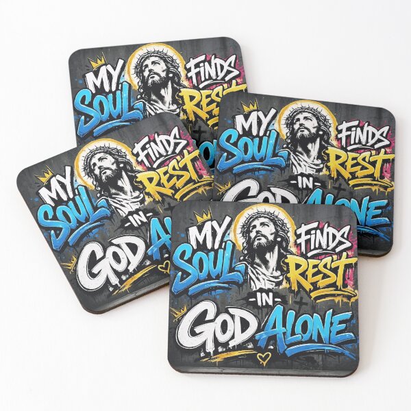Item preview, Soul Rest In God Alone Jesus Graffiti Mural designed and sold by Oddly Blessed.