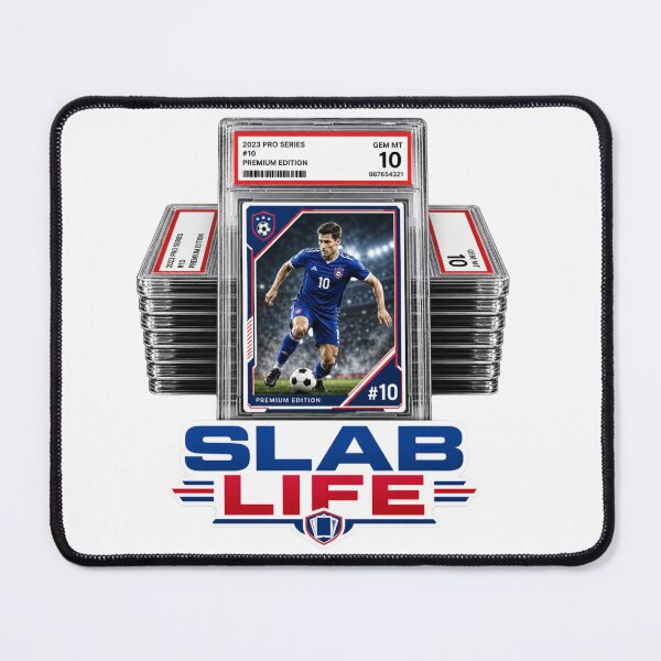 Item preview, SLAB LIFE Trading Card Collector T-Shirt | Graded Card Slab Design | Sports Card Hobby Apparel designed and sold by Final Whistle Art.