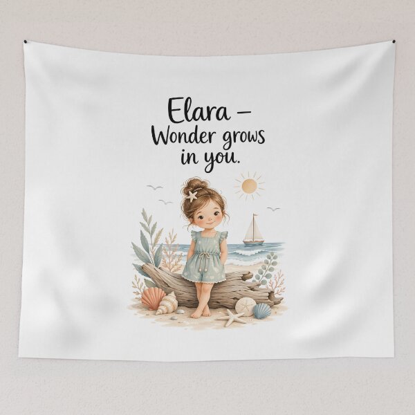 Item preview, Elara Personalized Beach Girl Wonder Grows In You Gift designed and sold by LoveNurseries.