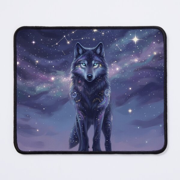 Item preview, Cosmic Galaxy Wolf Art – Mystical Space Animal designed and sold by RkskArt.