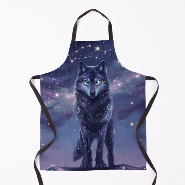 Item preview, Cosmic Galaxy Wolf Art – Mystical Space Animal designed and sold by RkskArt.