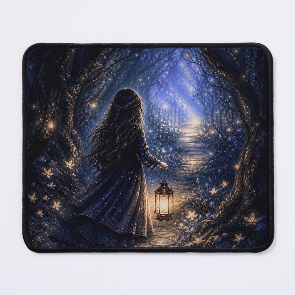 Item preview, Enchanted Forest Girl Lantern Dark Fantasy Fairy Tale Design designed and sold by JerdbordinShop.