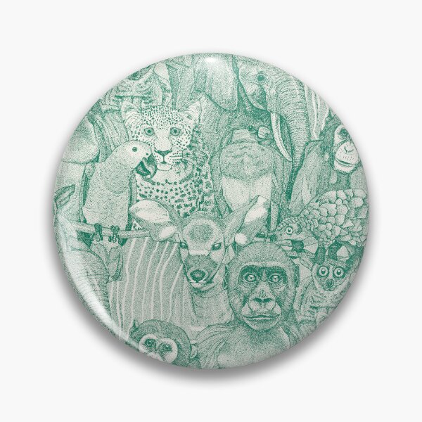 Item preview, just african jungle animals emerald green half pearl designed and sold by scrummy.