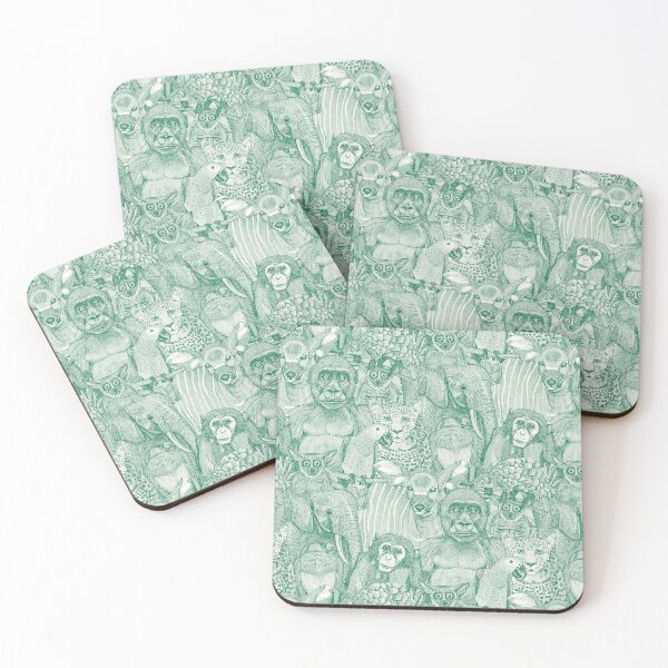Item preview, just african jungle animals emerald green half pearl designed and sold by scrummy.