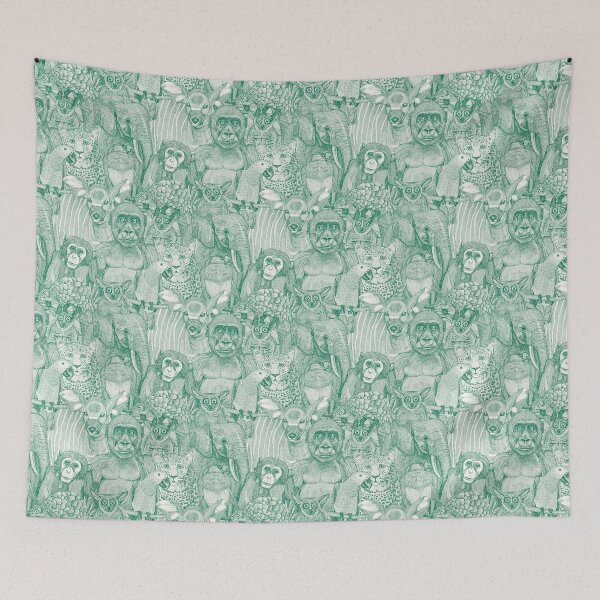 Item preview, just african jungle animals emerald green half pearl designed and sold by scrummy.