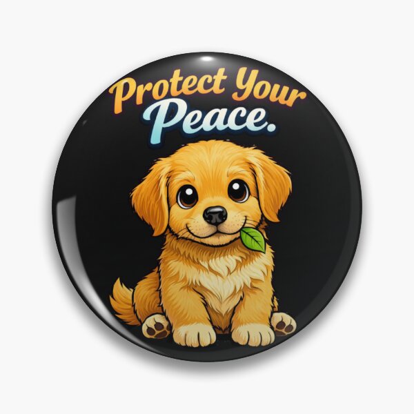 Item preview, Protect Your Peace Retriever Puppy Dog designed and sold by Tsugraf Designs.
