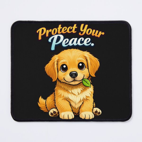 Item preview, Protect Your Peace Retriever Puppy Dog designed and sold by Tsugraf Designs.