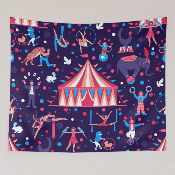 Item preview, circus carnival acrobat trapeze whimsical designed and sold by Gossip Rag.