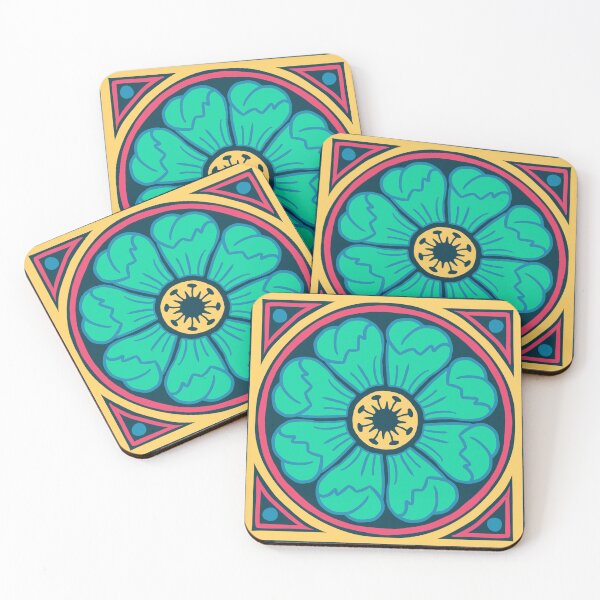 Item preview, Heritage Rosette in Lagoon Pop designed and sold by rabbiedee.