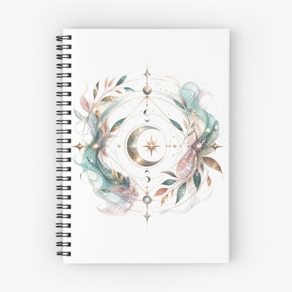 Item preview, Celestial Moon and Stars Mandala – Boho Sacred Geometry Art designed and sold by KireaDesigns.