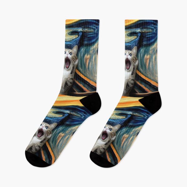 Item preview, The Scream Cat Parody - Famous Art Munch Meme Design designed and sold by JALNERVION SHOP.