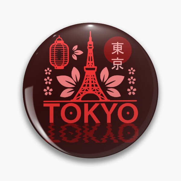 Item preview, Tokyo Japan Tower Red Glitch Travel Art designed and sold by LinaValearte.