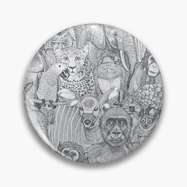 Item preview, just african jungle animals iron gray white designed and sold by scrummy.