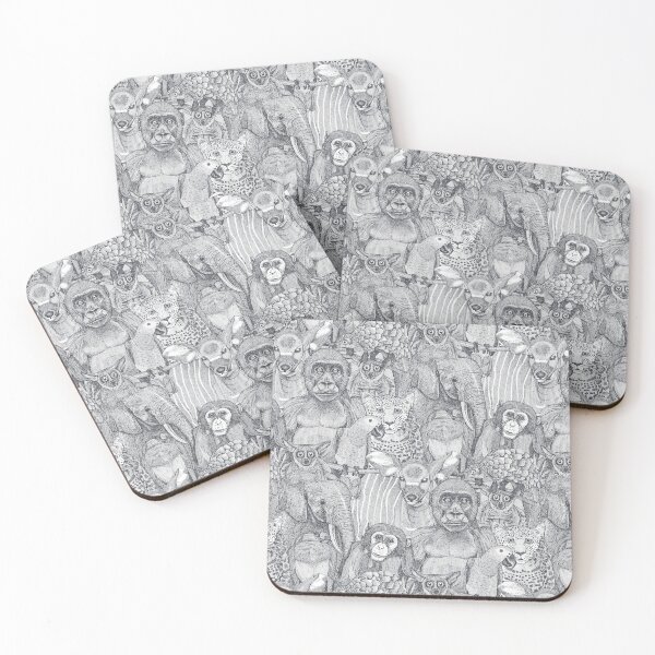 Item preview, just african jungle animals iron gray white designed and sold by scrummy.