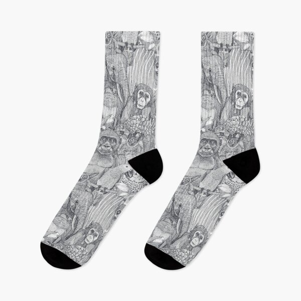 Item preview, just african jungle animals iron gray white designed and sold by scrummy.