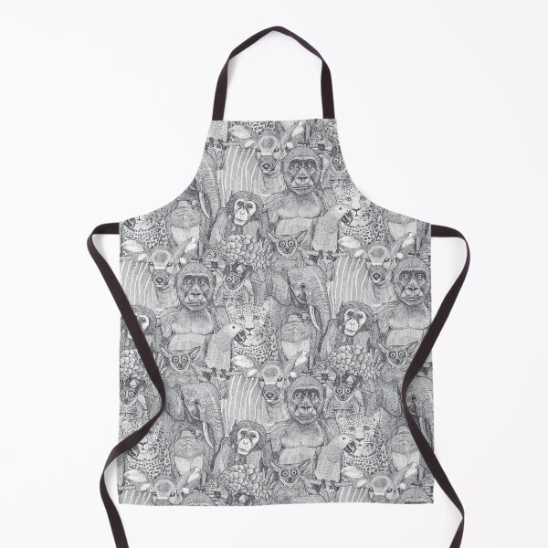 Item preview, just african jungle animals iron gray white designed and sold by scrummy.
