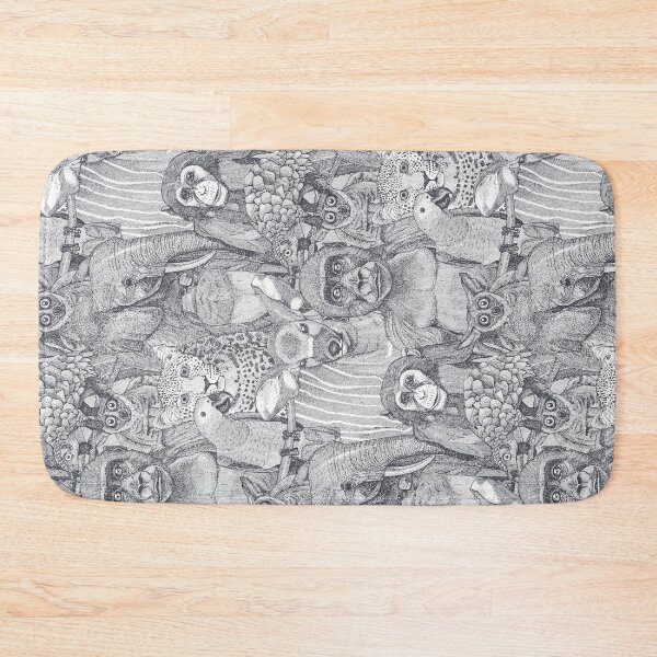 Item preview, just african jungle animals iron gray white designed and sold by scrummy.