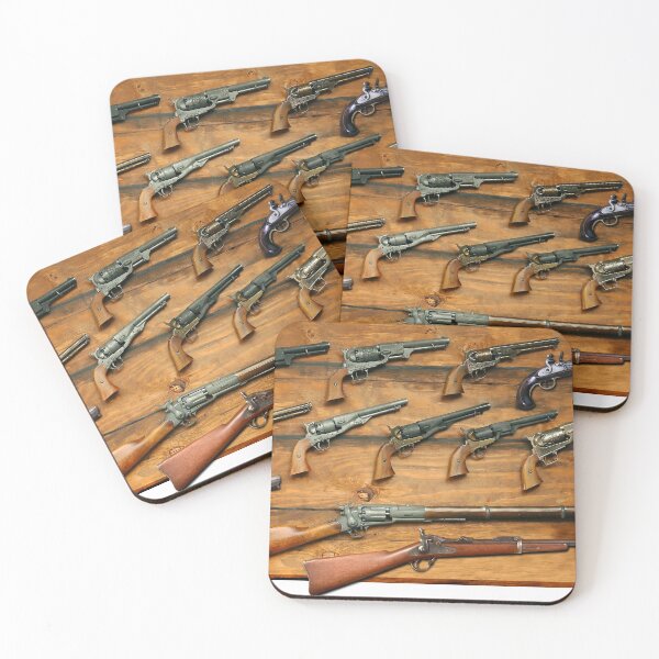 Item preview, Vintage Frontier Firearms - Antique Gun Collection on Wood designed and sold by 9xgraphics.