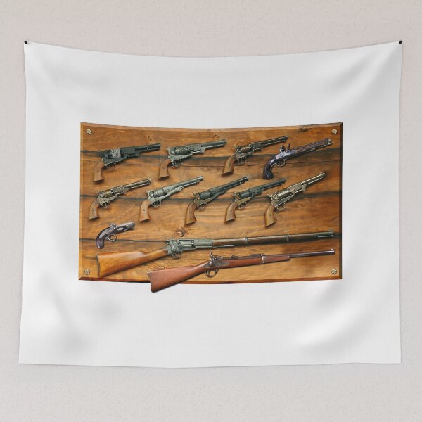 Item preview, Vintage Frontier Firearms - Antique Gun Collection on Wood designed and sold by 9xgraphics.