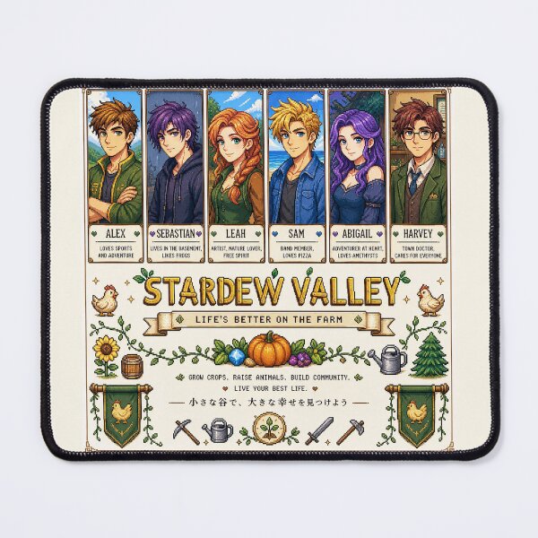 Item preview, Stardew Characters designed and sold by Ranasko.