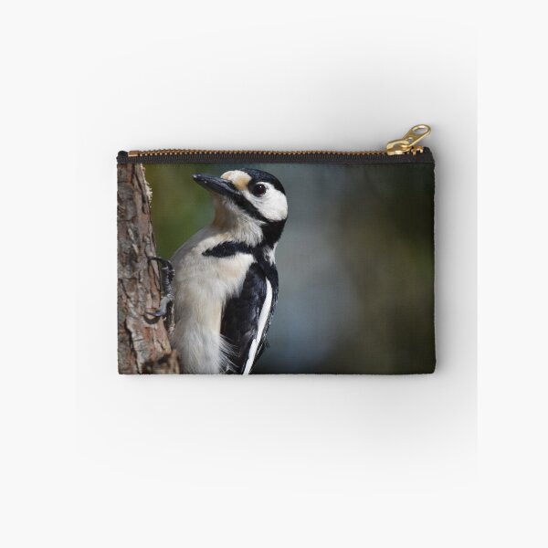 Item preview, Great Spotted Woodpecker Clinging to Pine Tree Trunk designed and sold by Shanguai.