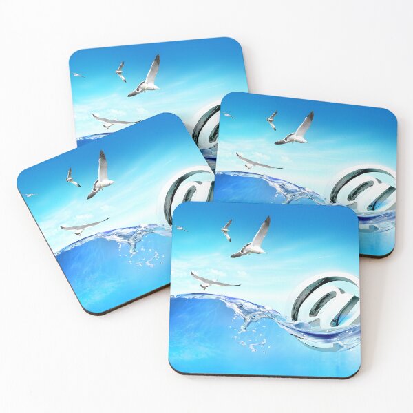 Item preview, Frutiger aero ocean aqua with birds designed and sold by LGA-SHOP.