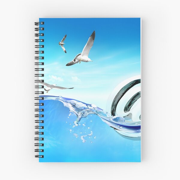 Item preview, Frutiger aero ocean aqua with birds designed and sold by LGA-SHOP.