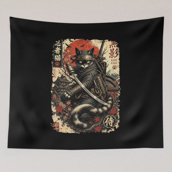 Item preview, Cat Samurai Ninja designed and sold by keytee.