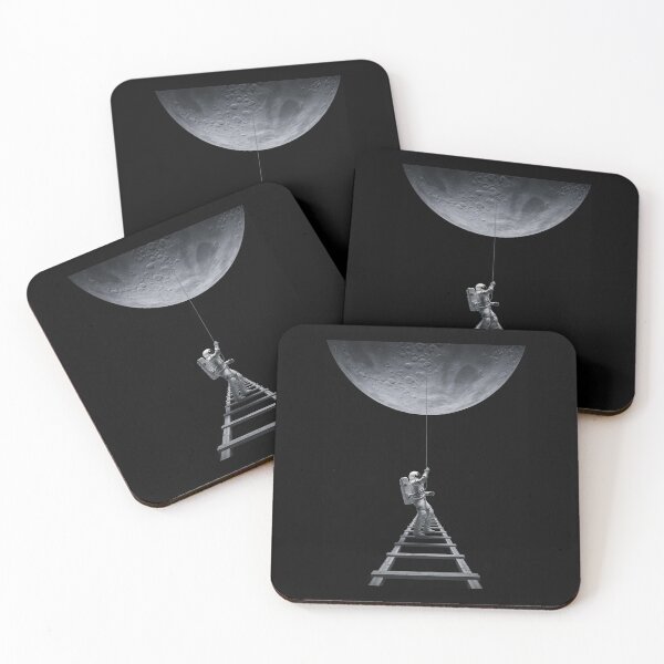 Item preview, Astronaut Climbing Ladder To Moon designed and sold by RedCircleArt.