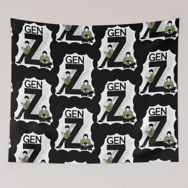 Item preview, Gen Z Digital Lifestyle Illustration designed and sold by RedCircleArt.