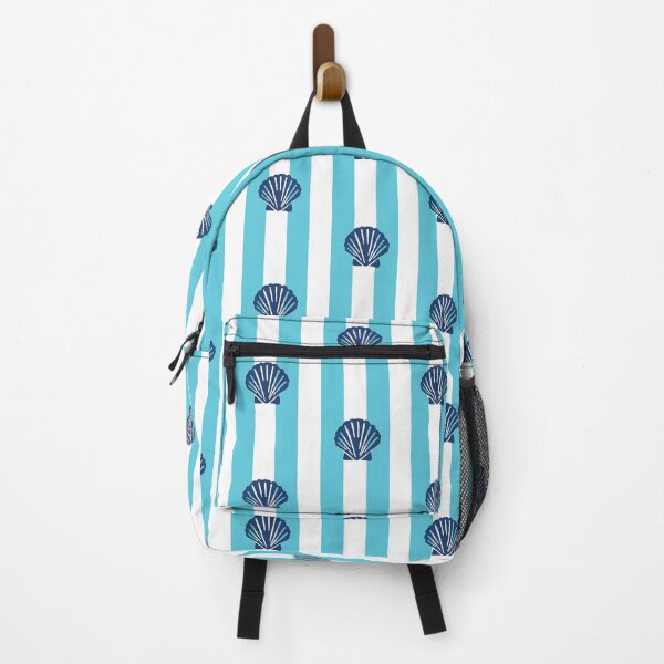 Item preview, Coastal Seashell Striped Pattern Blue Aesthetic designed and sold by Islabonita..