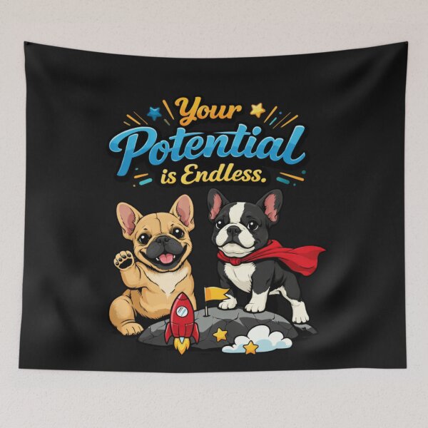 Item preview, French Bulldog Your Potential is Endless Rocket designed and sold by Tsugraf Designs.