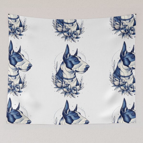 Item preview, Bull terrier tattoo design designed and sold by MendaciousMina.