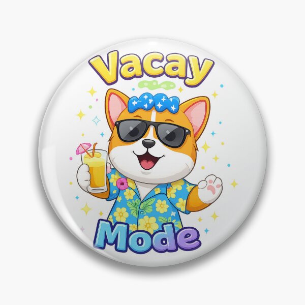 Item preview, Vacay Mode Dog Shirt – Cute Kawaii Summer Corgi Vacation Design designed and sold by Clothes With Smiling Animals Walt Gral.
