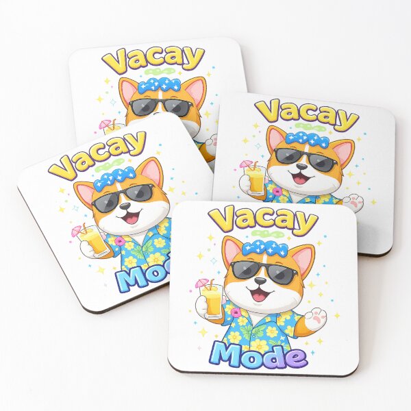 Item preview, Vacay Mode Dog Shirt – Cute Kawaii Summer Corgi Vacation Design designed and sold by Clothes With Smiling Animals Walt Gral.