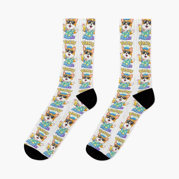 Item preview, Vacay Mode Dog Shirt – Cute Kawaii Summer Corgi Vacation Design designed and sold by Clothes With Smiling Animals Walt Gral.