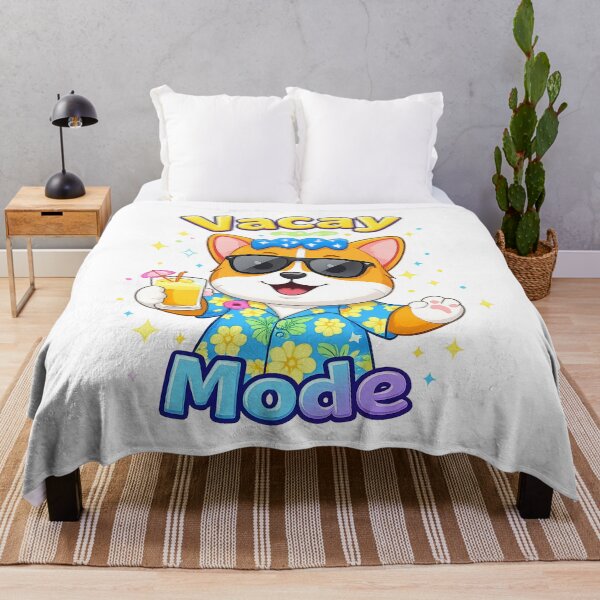 Item preview, Vacay Mode Dog Shirt – Cute Kawaii Summer Corgi Vacation Design designed and sold by Clothes With Smiling Animals Walt Gral.