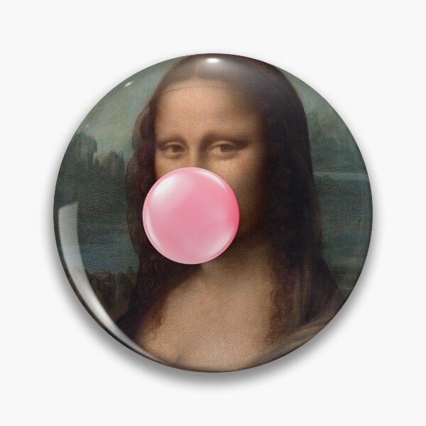 Item preview, Mona Lisa Blowing Pink Bubblegum designed and sold by PopfoxStudio.