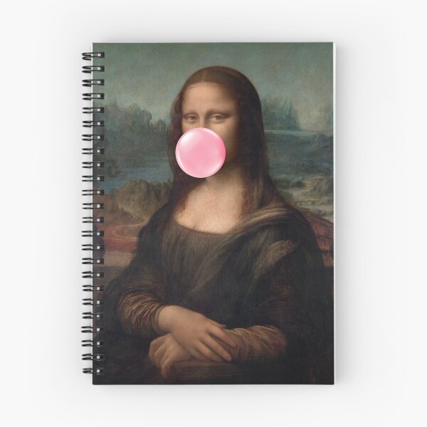 Item preview, Mona Lisa Blowing Pink Bubblegum designed and sold by PopfoxStudio.