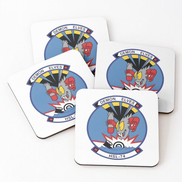 Item preview, Official Heritage Insignia of Helicopter Anti-Submarine Squadron Light Seventy-Four (HSL-74) "Demon Elves" designed and sold by CharlieDesings.