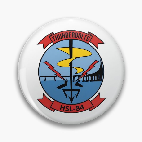 Item preview, Official Heritage Insignia of Helicopter Anti-Submarine Squadron Light Eighty-Four (HSL-84) "Thunderbolts" designed and sold by CharlieDesings.