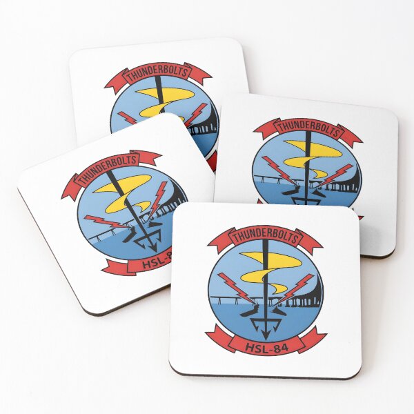 Item preview, Official Heritage Insignia of Helicopter Anti-Submarine Squadron Light Eighty-Four (HSL-84) "Thunderbolts" designed and sold by CharlieDesings.